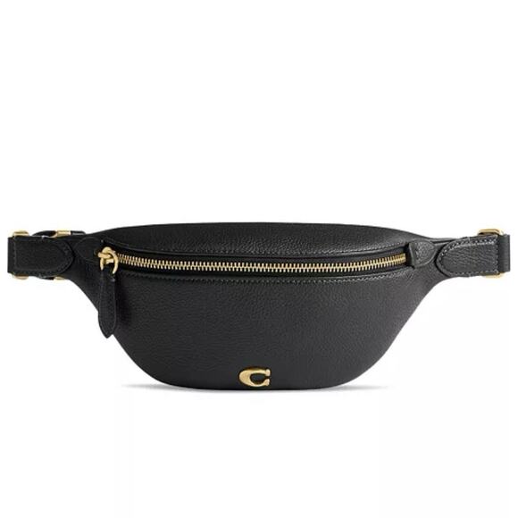 Coach NWT Essential Belt Bag Fanny Pack Black Leather RARE Discontinued CR507 - Picture 1 of 12